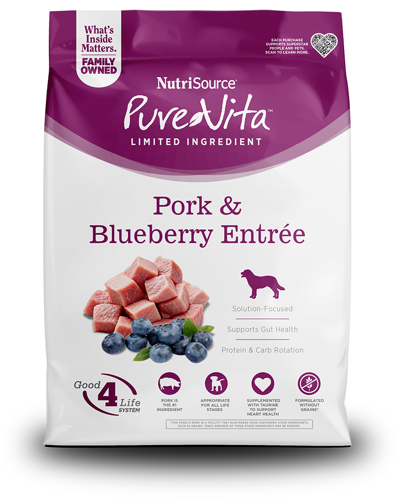 PureVita Grain Free Pork & Blueberry Dog