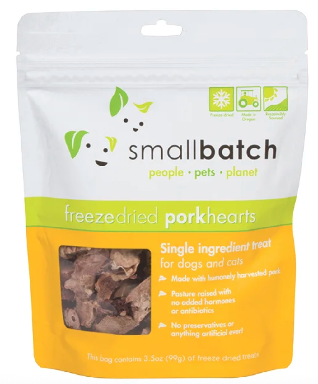 Small Batch 3.5 oz. Freeze Dried Hearts Dog