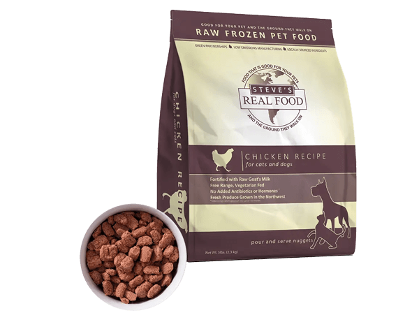Steve's Real Food BARF Frozen 5 lb. Bag Nuggets Food Dog