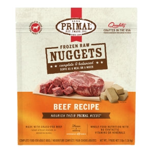 Primal 3 lb. Bag Nuggets Frozen Food Dog