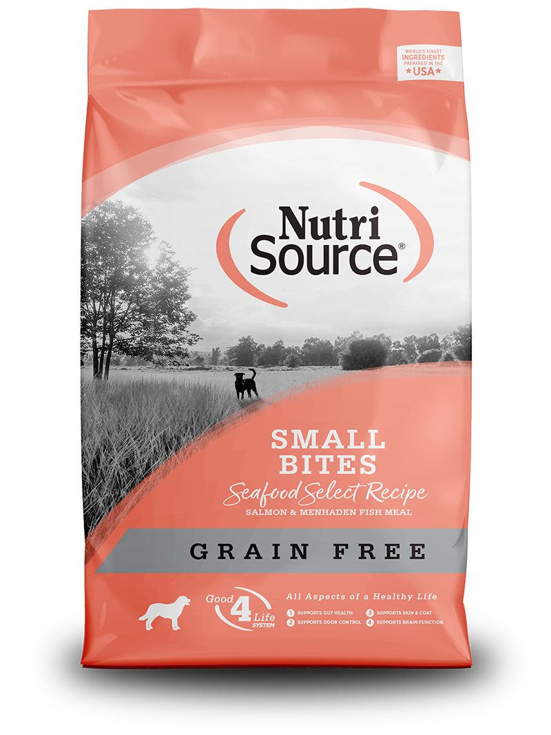 NutriSource Grain Free Small Bites Seafood Select Dog