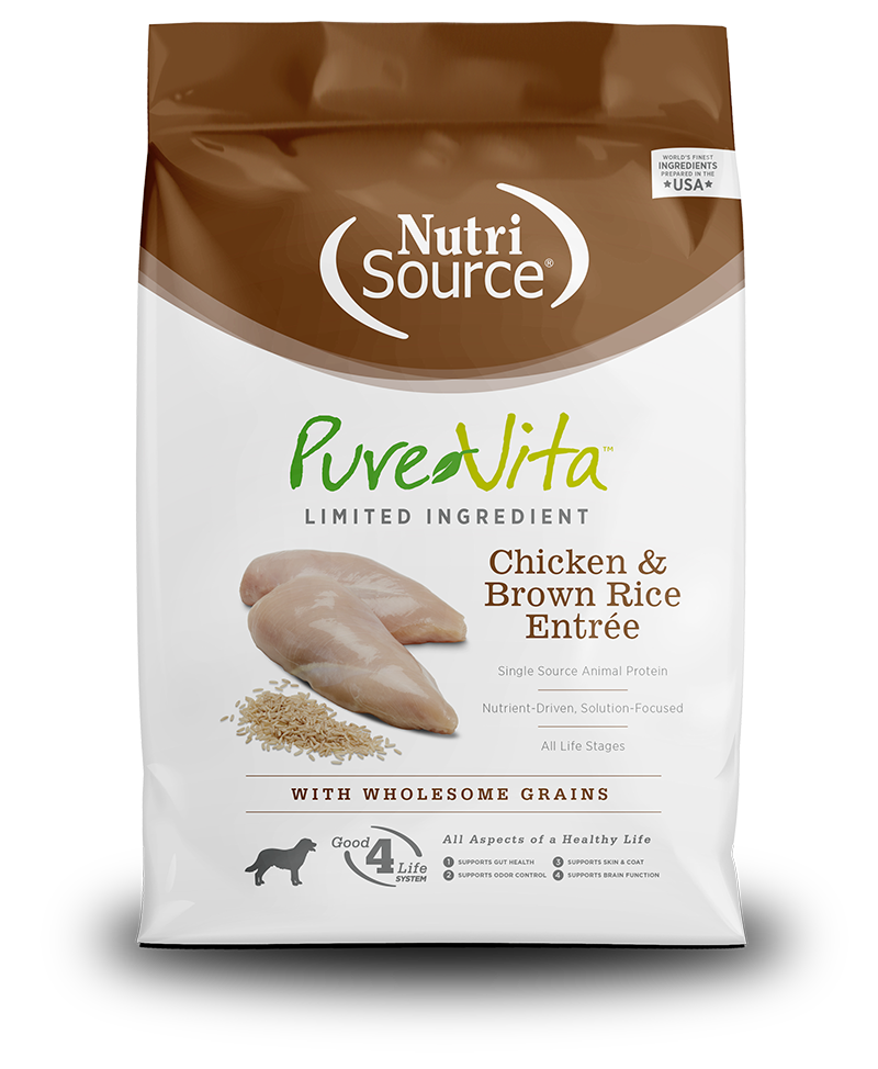 PureVita Chicken & Brown Rice Dog
