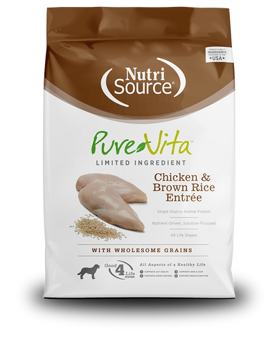PureVita Chicken & Brown Rice Dog