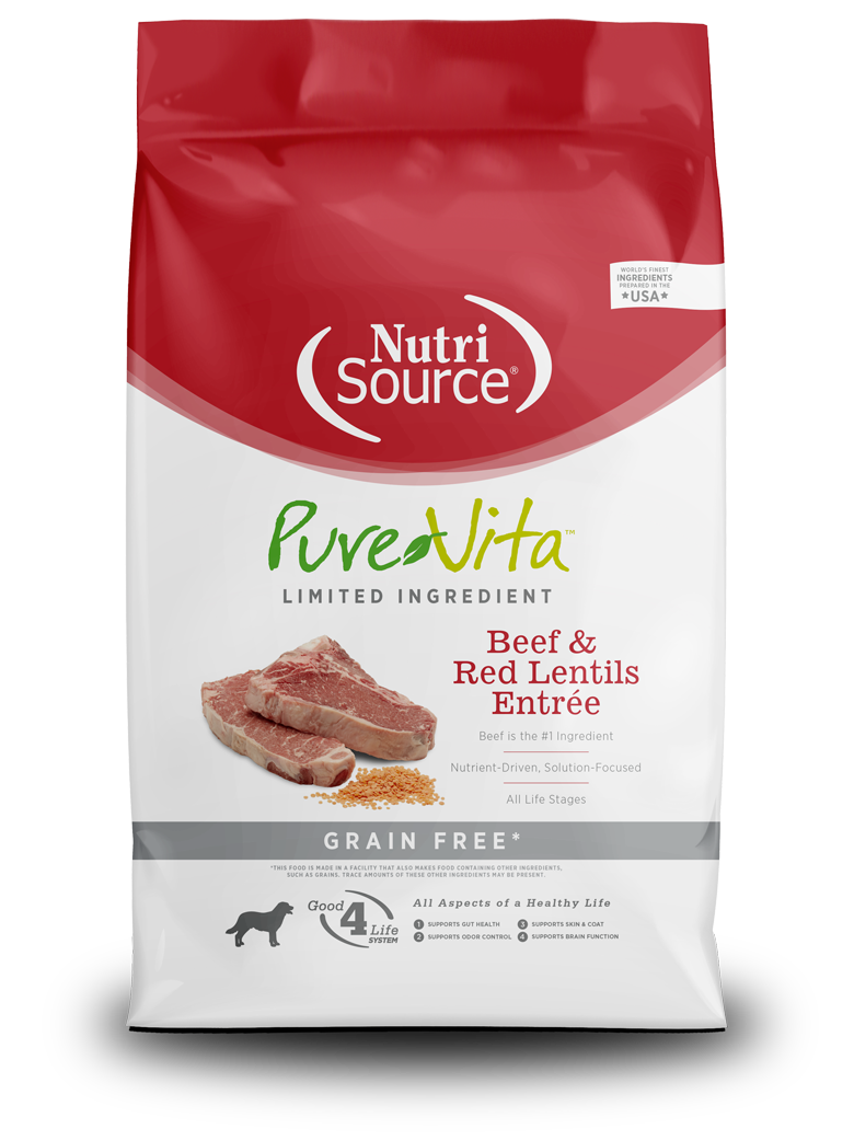 PureVita Grain Beef & Red Lentils Dog