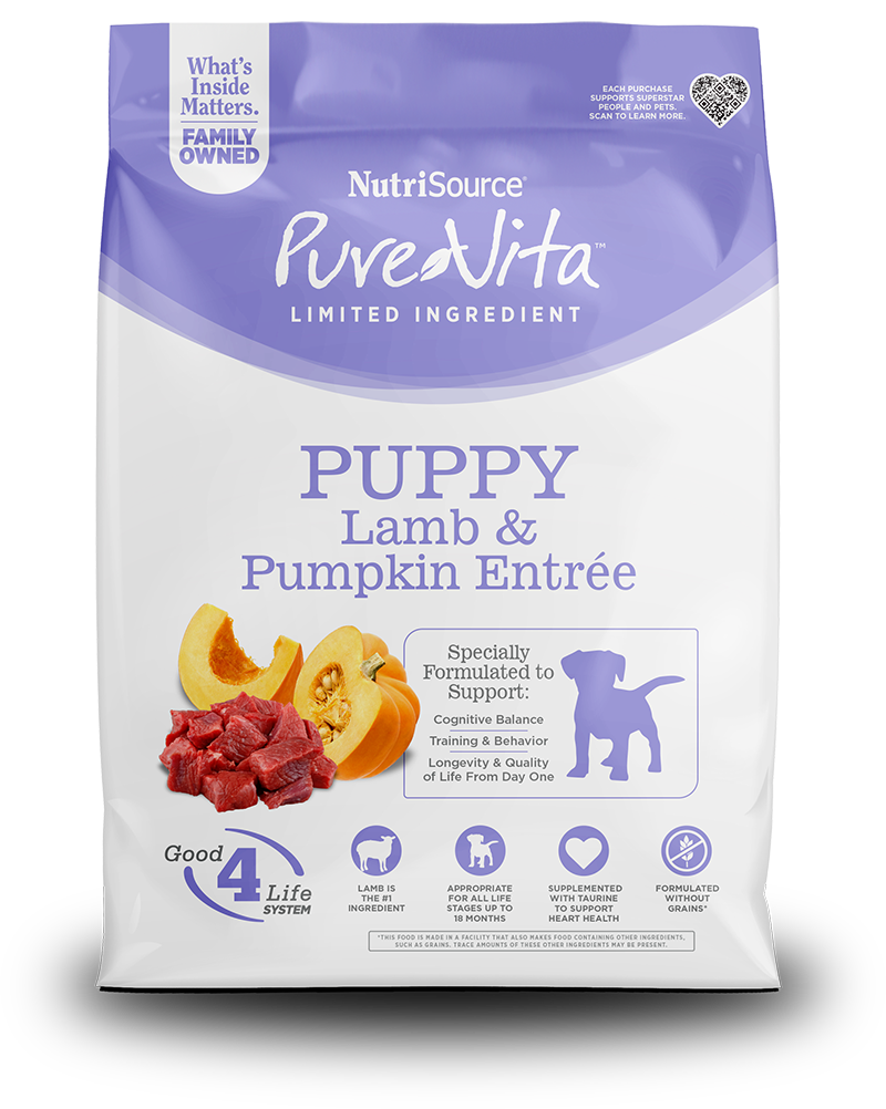 PureVita Grain Free Lamb & Pumpkin Puppy Dog