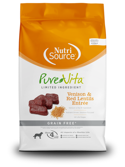 PureVita Grain Free Venison & Red Lentils Dog