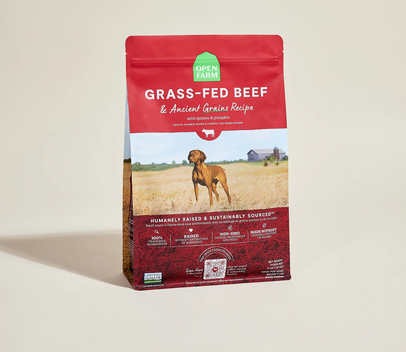 Open Farm Grass-Fed Beef and Ancient Grains Dog