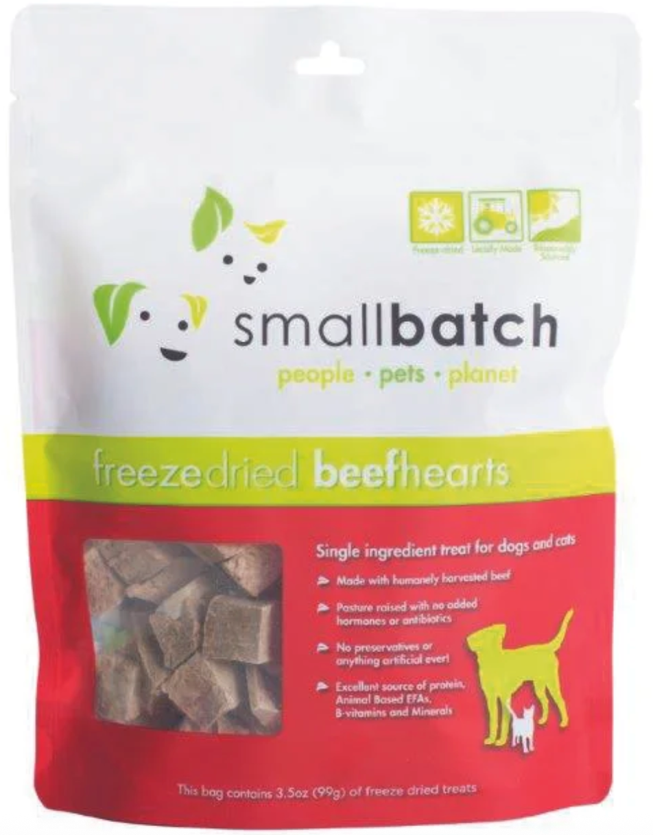 Small Batch 3.5 oz. Freeze Dried Hearts Dog