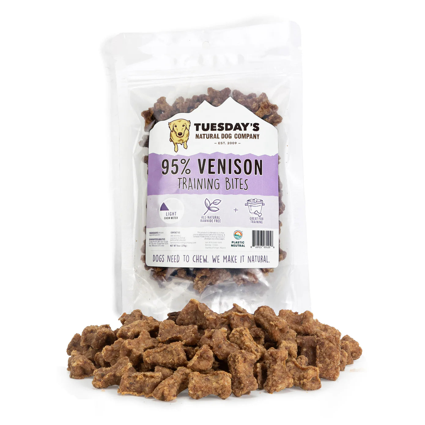 Tuesday's Natural Dog Company 6 oz. Training Bites Dog