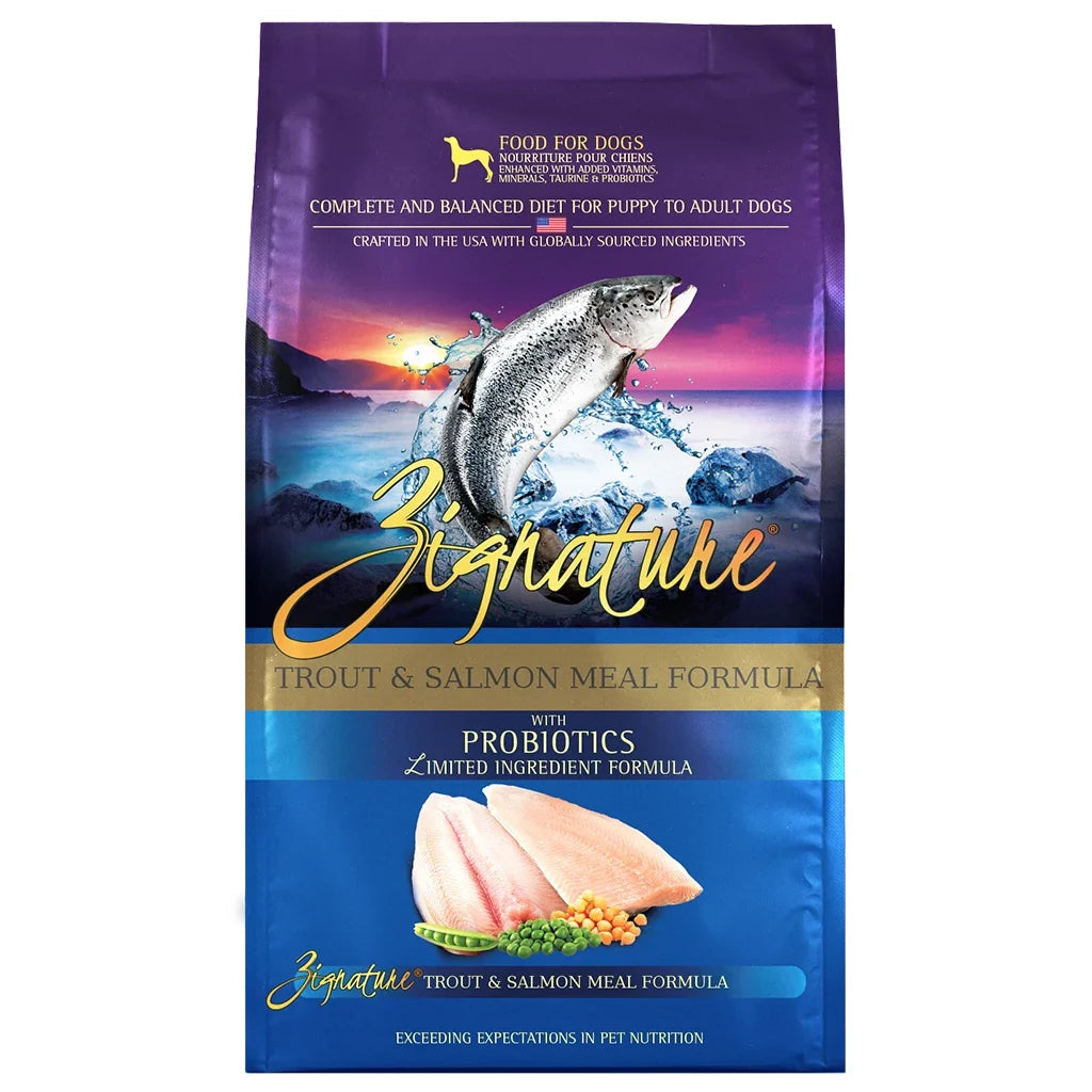 Zignature Original Trout & Salmon Formula w Probiotics Dog