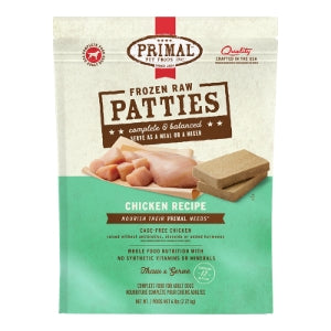 Primal 6 lb. Bag Patties Frozen Food Dog