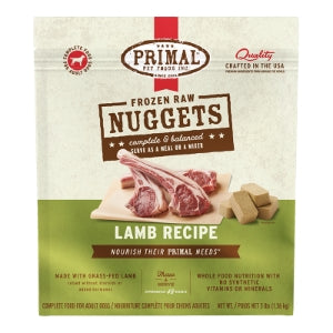 Primal 3 lb. Bag Nuggets Frozen Food Dog