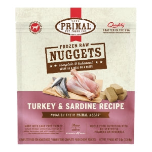 Primal 3 lb. Bag Nuggets Frozen Food Dog