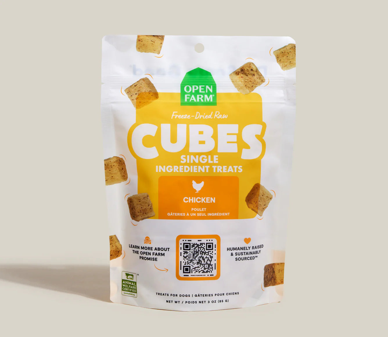 Open Farm Freeze Dried Raw Single Ingredient Cubes 3 oz.